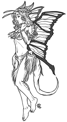 Half-Faerie Dragon Sorceress